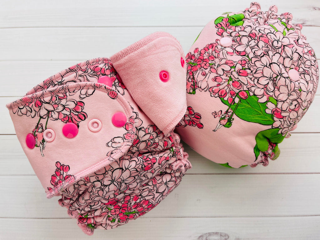 Lilly & Frank One Size Cloth Diaper Meadow Sweet One Size Cloth Diaper - Hybrid - Serged