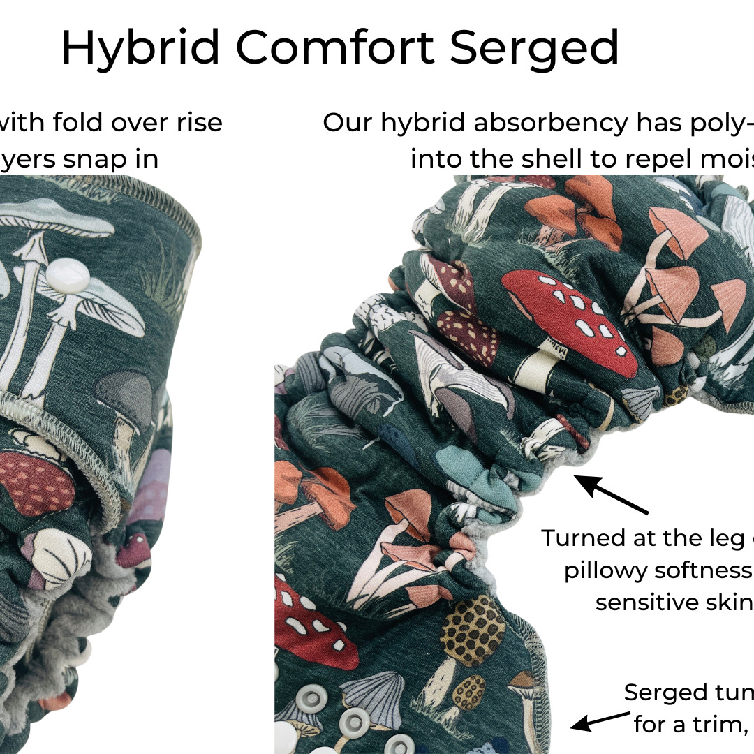 Lilly & Frank One Size Cloth Diaper One Size Cloth Diaper - Hybrid - Comfort Serged