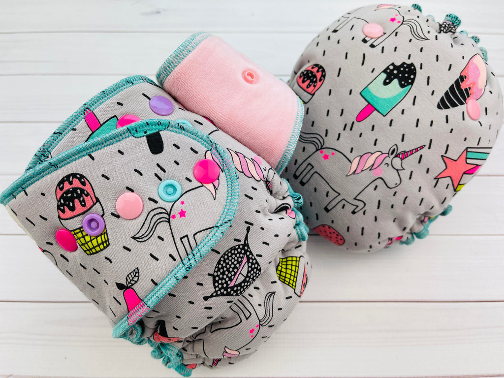 Lilly & Frank One Size Cloth Diaper Rollerskates One Size Cloth Diaper - Hybrid - Serged