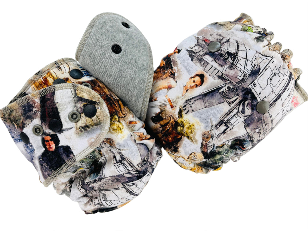 Lilly & Frank One Size Cloth Diaper Space Fighter (Coming Soon!) One Size Hybrid ~ Comfort Serged