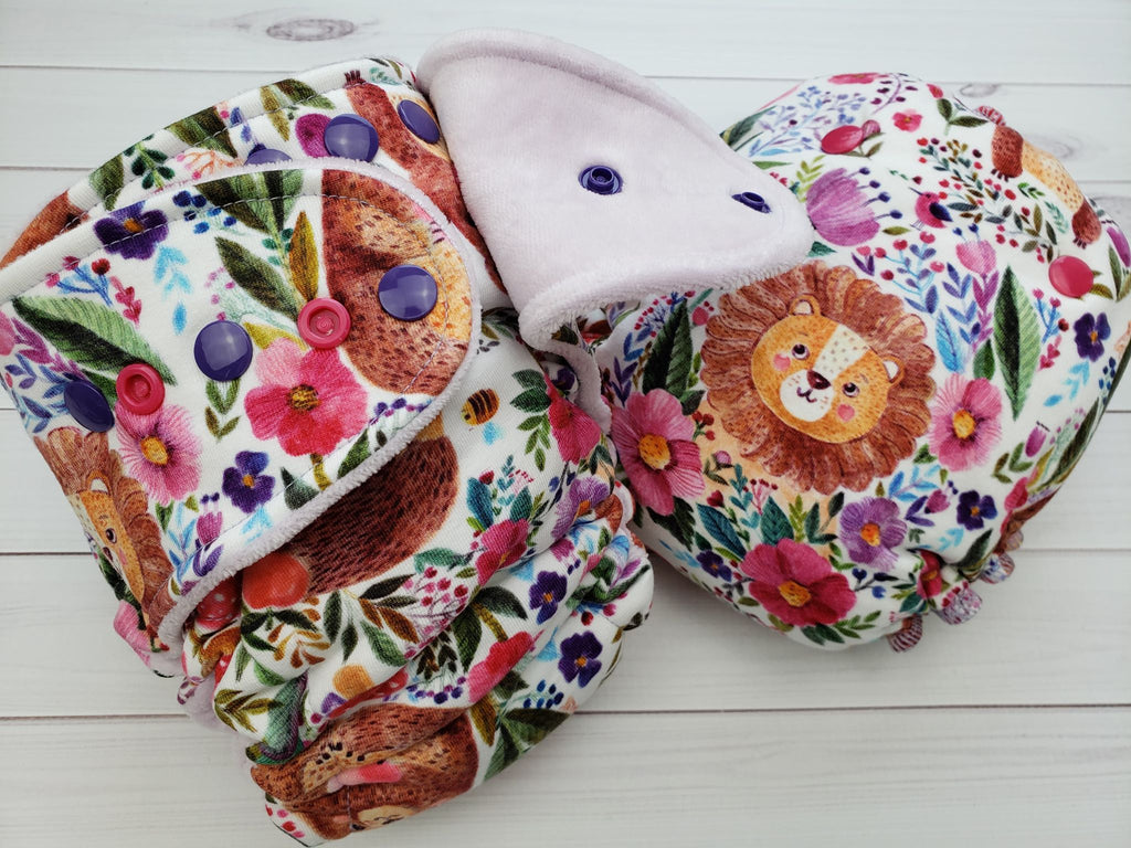 Lilly & Frank One Size Cloth Diaper Spring Forest One Size Cloth Diaper - Hybrid - Serged
