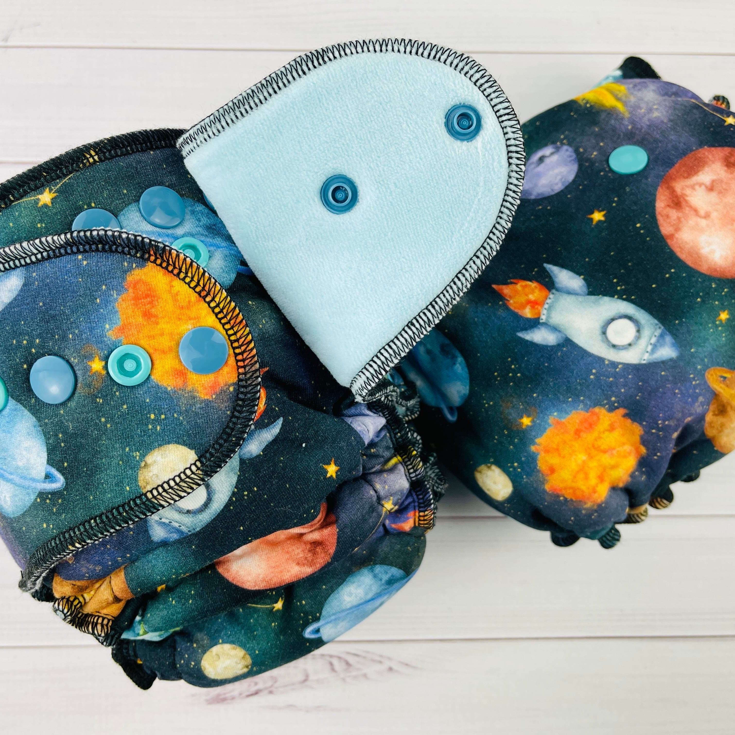 Lilly & Frank One Size Cloth Diaper To The Moon One Size Cloth Diaper - Hybrid - Serged