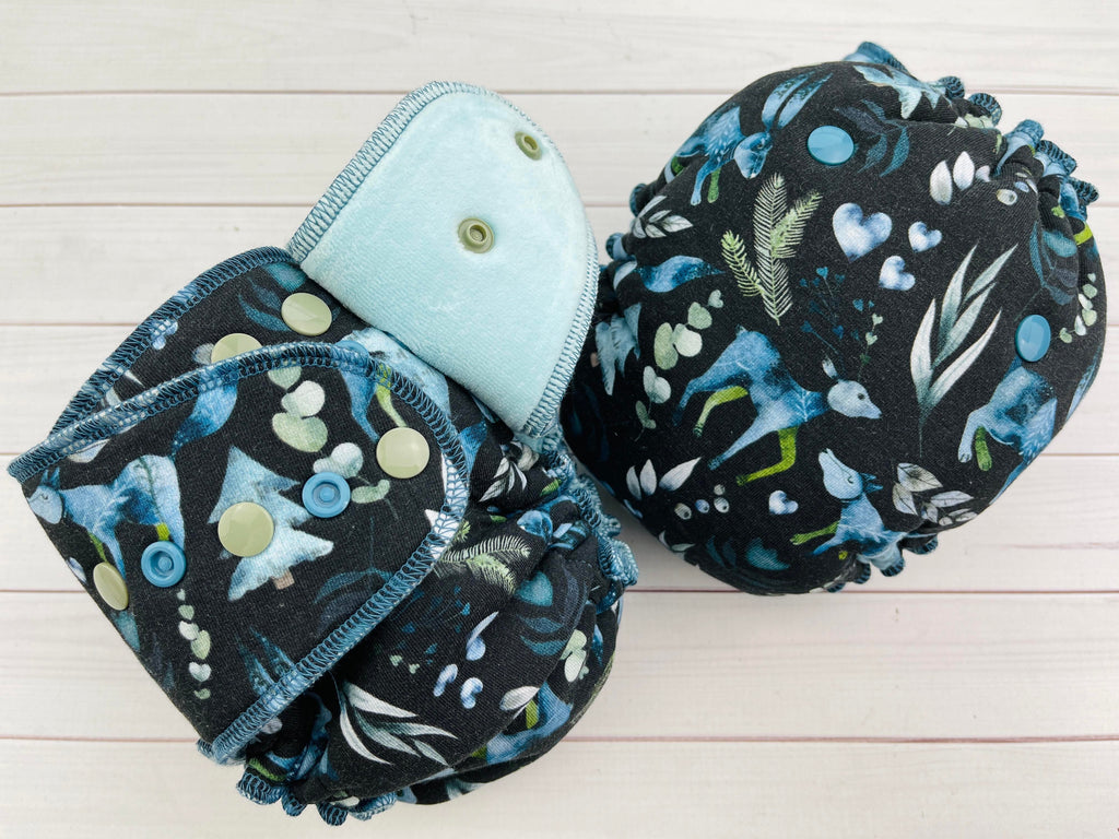 Lilly & Frank One Size Cloth Diaper Whimsical Woods One Size Cloth Diaper - Hybrid - Serged