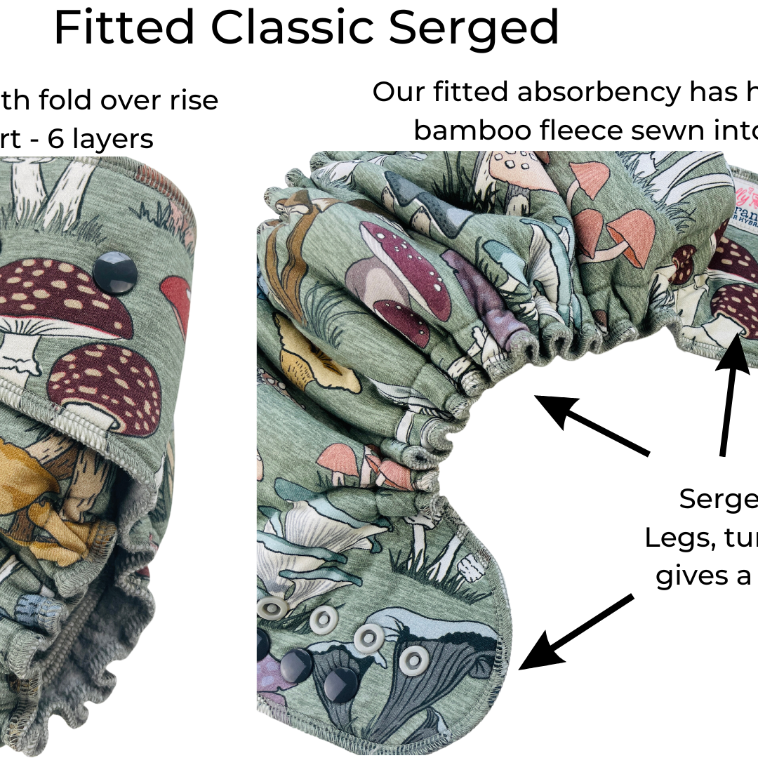 Lilly & Frank Petite Cloth Diaper Petite Cloth Diaper - Fitted - Classic Serged