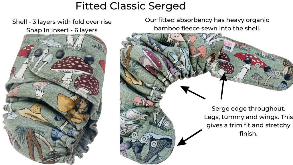 Lilly & Frank Petite Cloth Diaper Petite Cloth Diaper - Fitted - Classic Serged