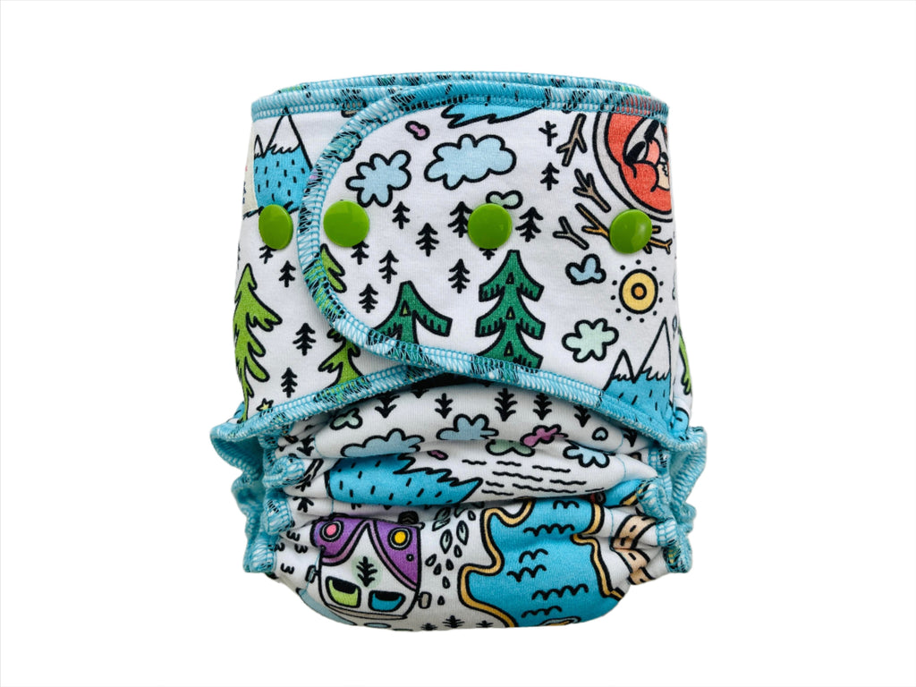 Lilly & Frank Petite Cloth Diaper RV Park Petite Cloth Diaper - Fitted - Classic Serged