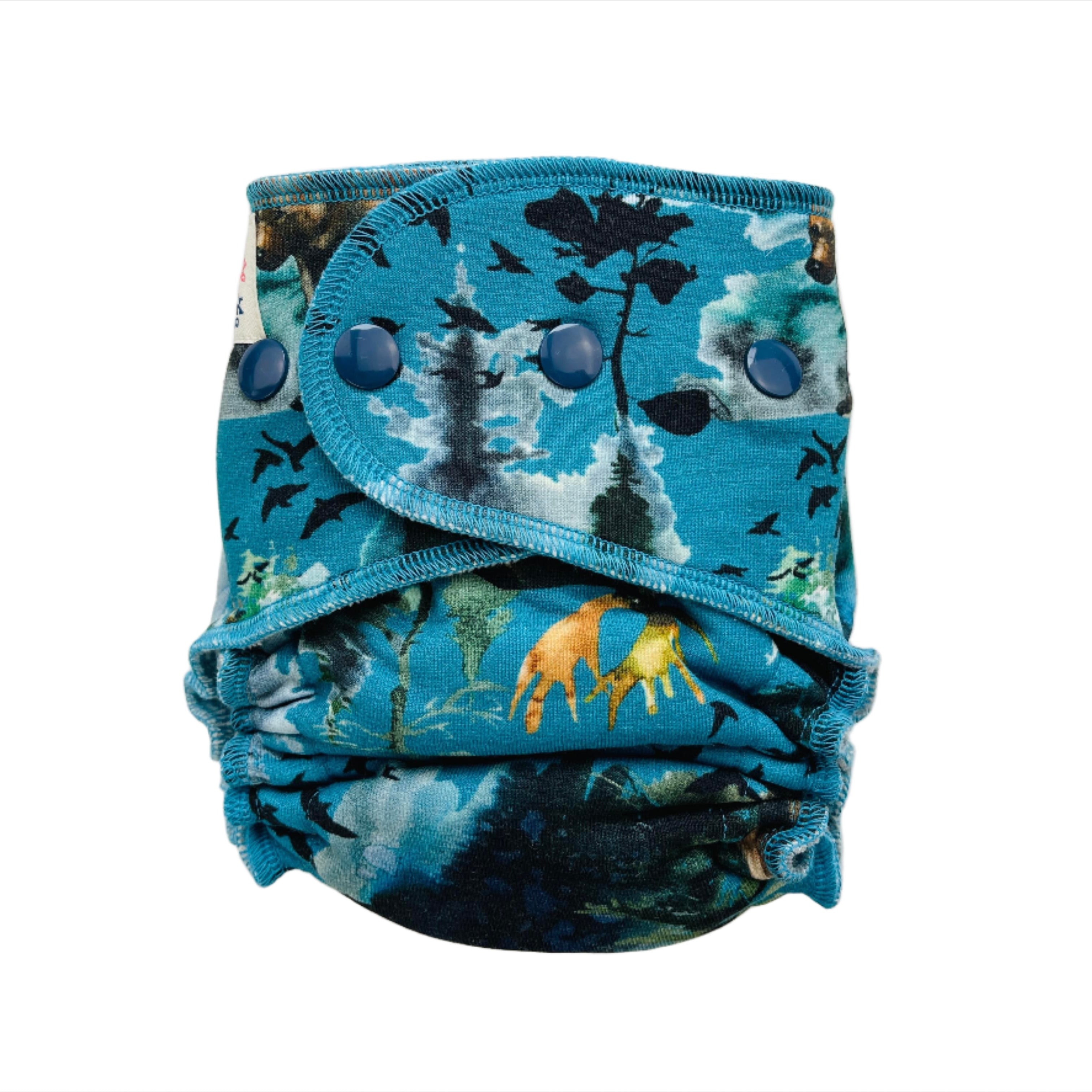 Lilly & Frank Petite Cloth Diaper Watercolour Woods Petite Cloth Diaper - Fitted - Classic Serged