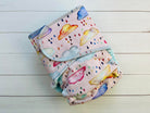 Lilly & Frank Snapless Cloth Diaper Pink Rainbow Clouds (Coming Soon!) One Size Snap-less Cloth Diapers - Comfort Serged