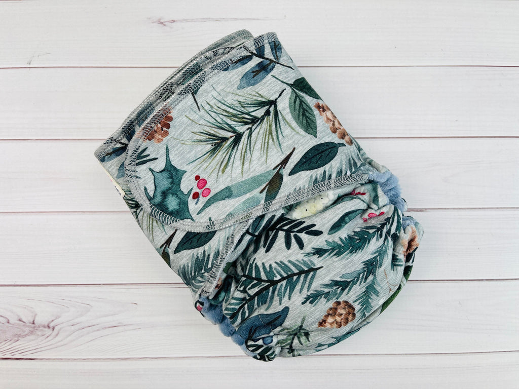 Lilly & Frank Snapless Cloth Diaper Sweet Juniper One Size Cloth Diaper - Snapless - Comfort Serged