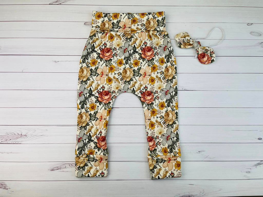 Lilly & Frank  Vintage Garden 3M-12M Grow Joggers