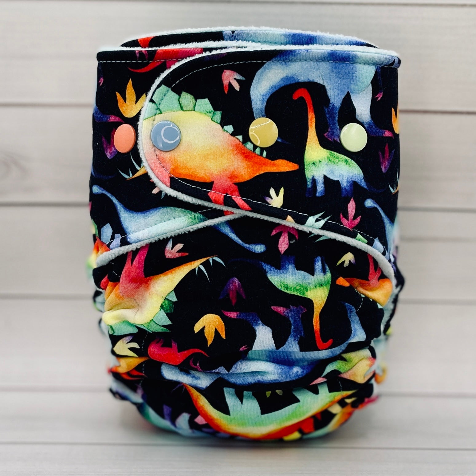 One Size Fitted Cloth Diaper (12-35lbs) - Midnight Parade - Lilly & Frank 