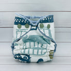Newborn Fitted Cloth Diaper (6-14lbs) - Busy Street by Lilly & Frank 
