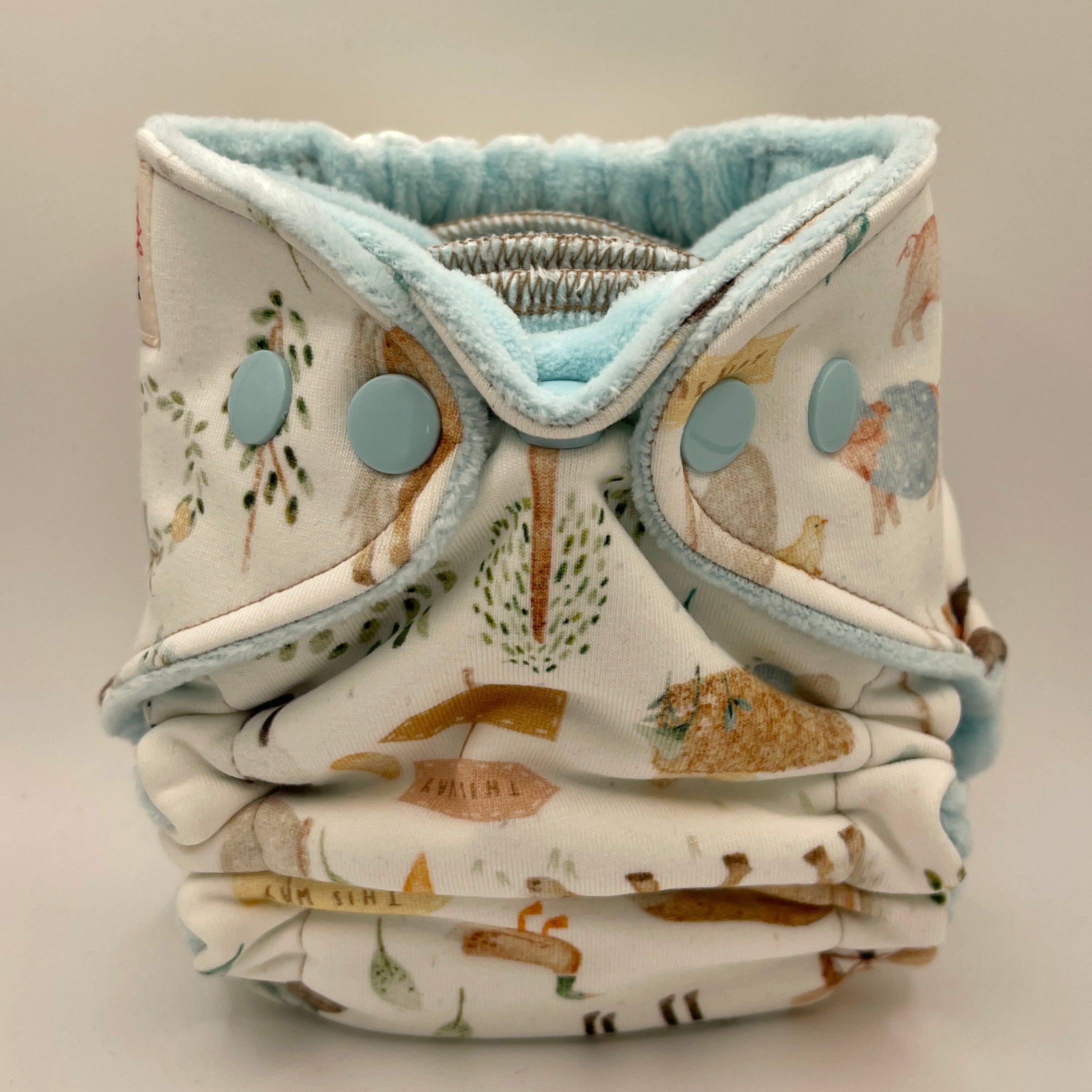Newborn Fitted Cloth Diaper (6-14lbs) - County Fair by Lilly & Frank 
