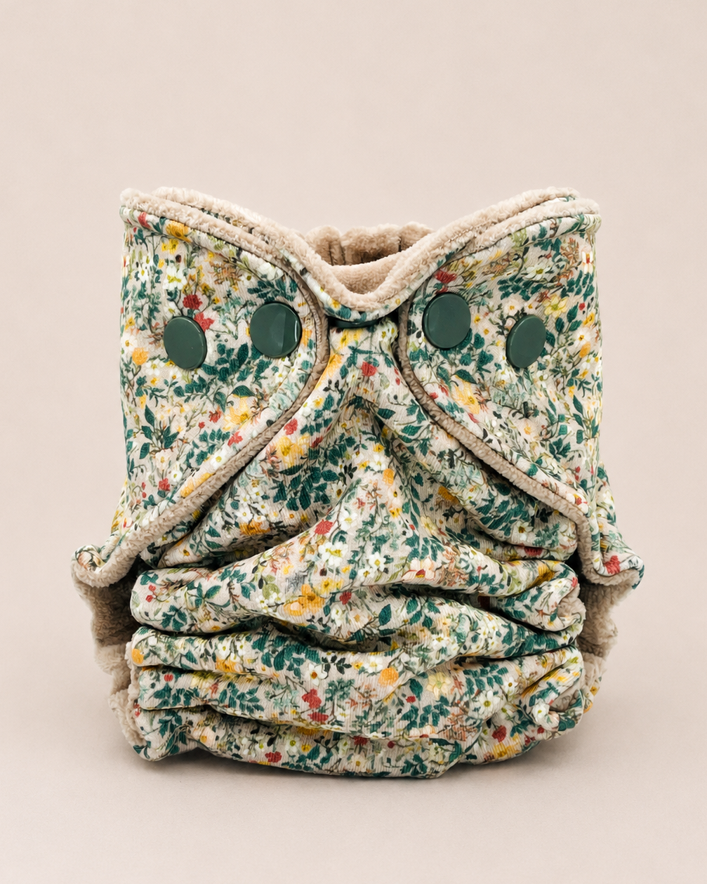 Newborn Fitted Cloth Diaper (6-14lbs) - Wild Fields by Lilly & Frank 