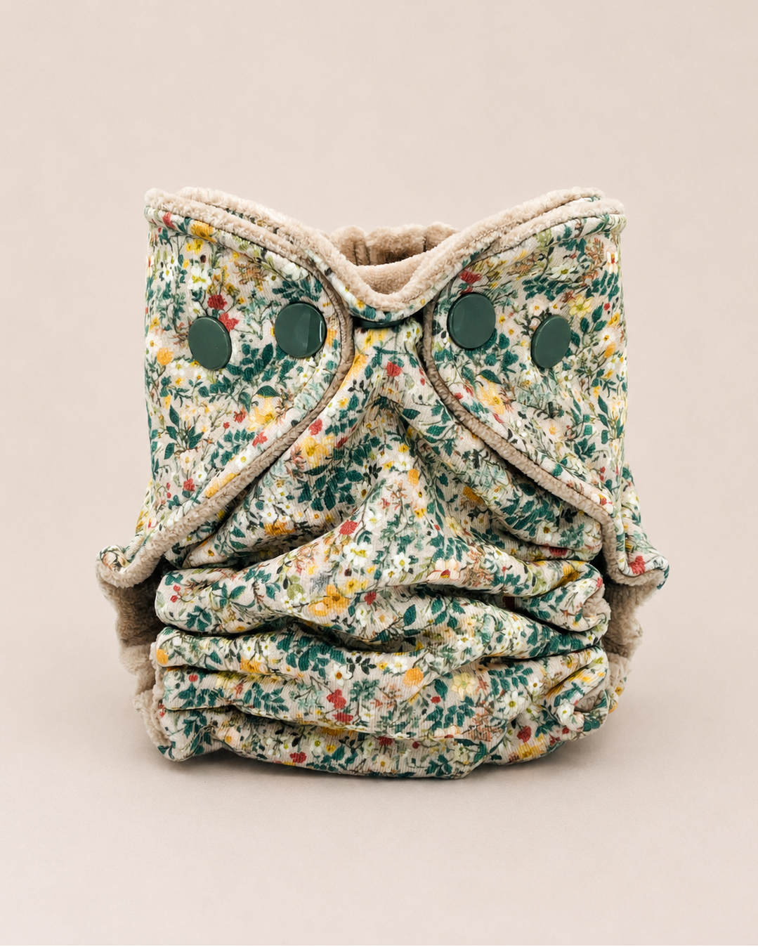Newborn Fitted Cloth Diaper (6-14lbs) - Wild Fields by Lilly & Frank 
