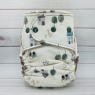 One Size Fitted Cloth Diaper (12-35lbs) - Quiet Cottage by Lilly & Frank 