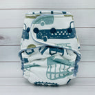 One Size Fitted Cloth Diaper (12-35lbs) - Busy Street by Lilly & Frank 