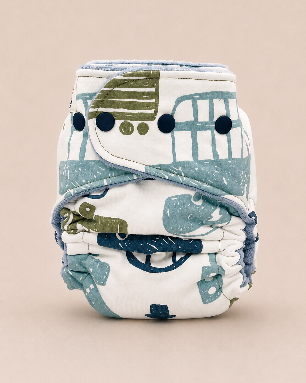 Petite Fitted Cloth Diaper (7-30lbs) - Busy Street by Lilly & Frank 