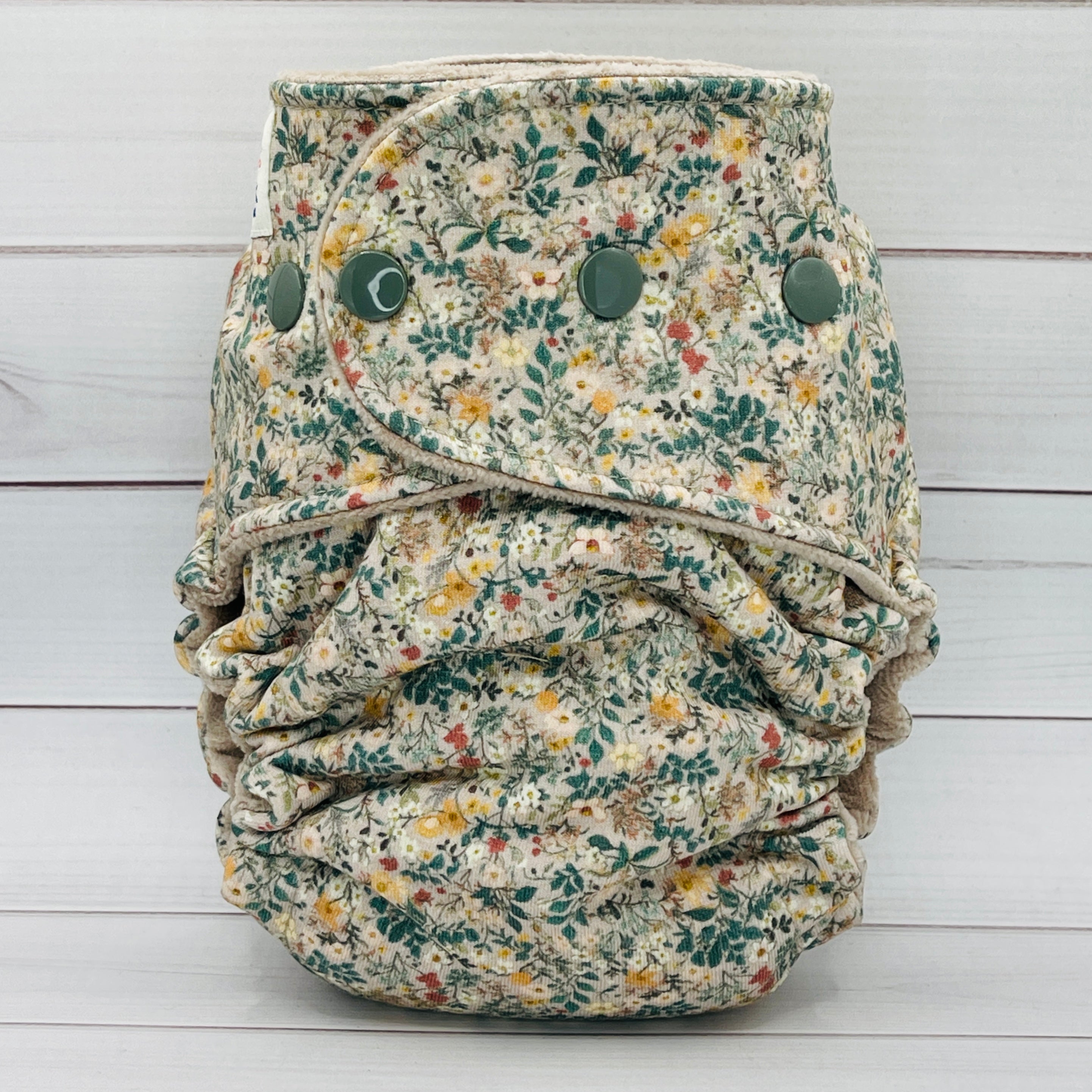 Petite Fitted Cloth Diaper (7-30lbs) - Wild Fields by Lilly & Frank 