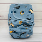 Toddler Fitted Cloth Diaper (20-60lbs) - Whale Weather - Lilly & Frank 