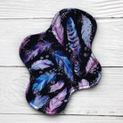 Amie Reusable Pads Mama Cloth Purple Feathers Amie Reusable Pads - 8" Light