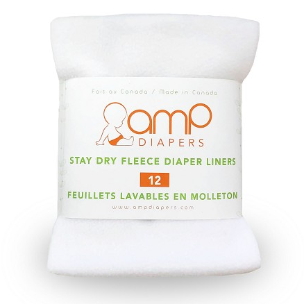 Amp Diaper Liner 1 Dozen Amp Stay Fleece Diaper Liners