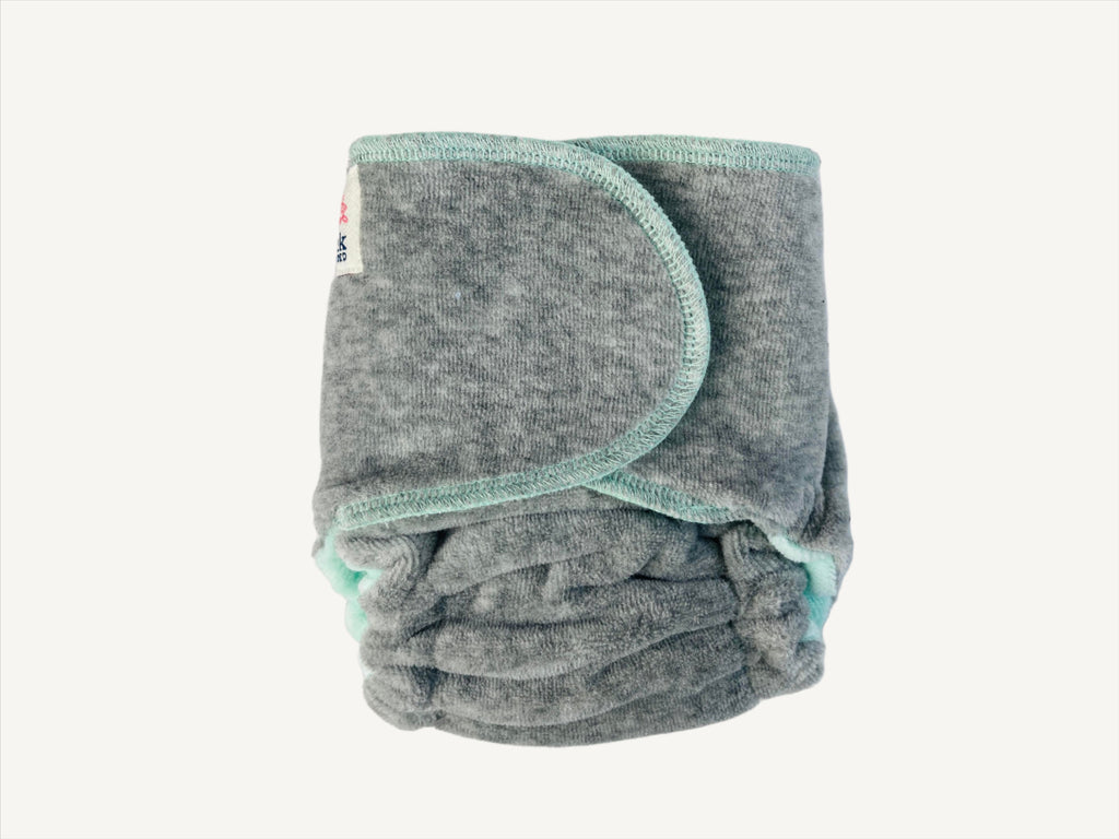 Lilly & Frank cloth diaper Newborn Comfort Serged Araminta Velour Snapless