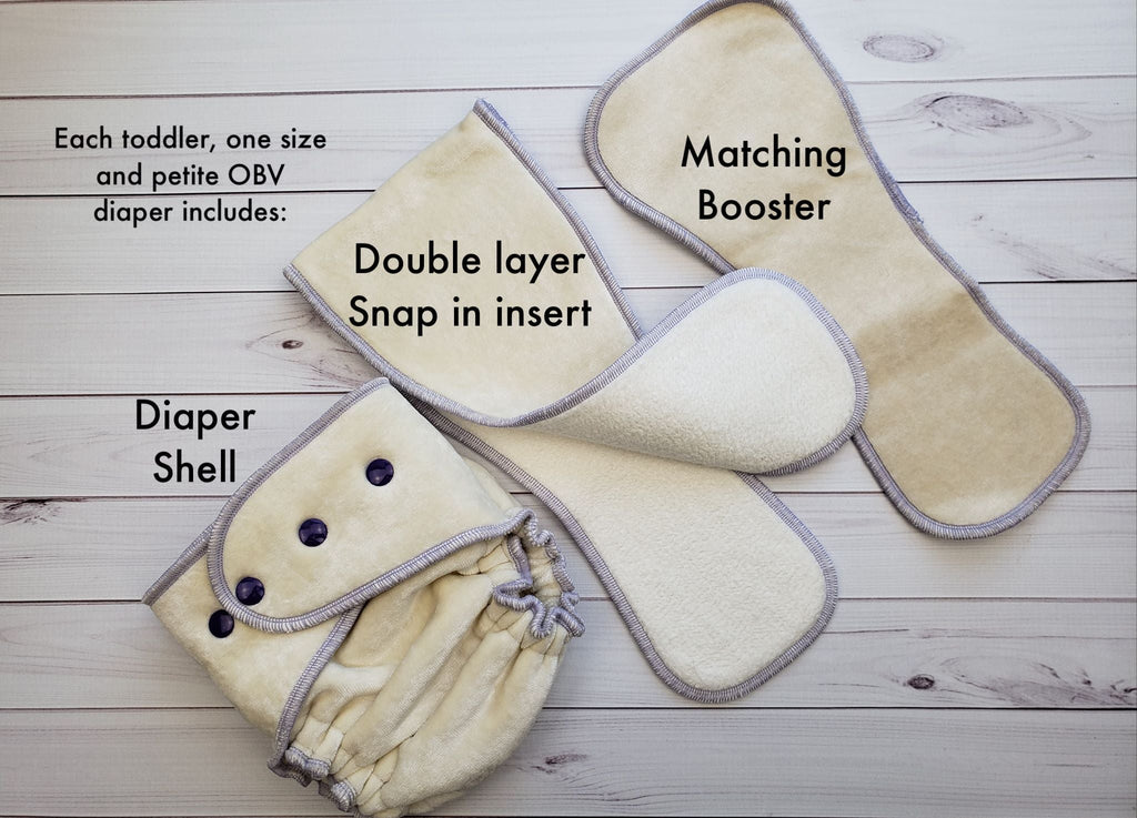 Lilly & Frank cloth diaper Sunshine Coast Velour Toddler Diaper ~ GREAT FOR NIGHT!