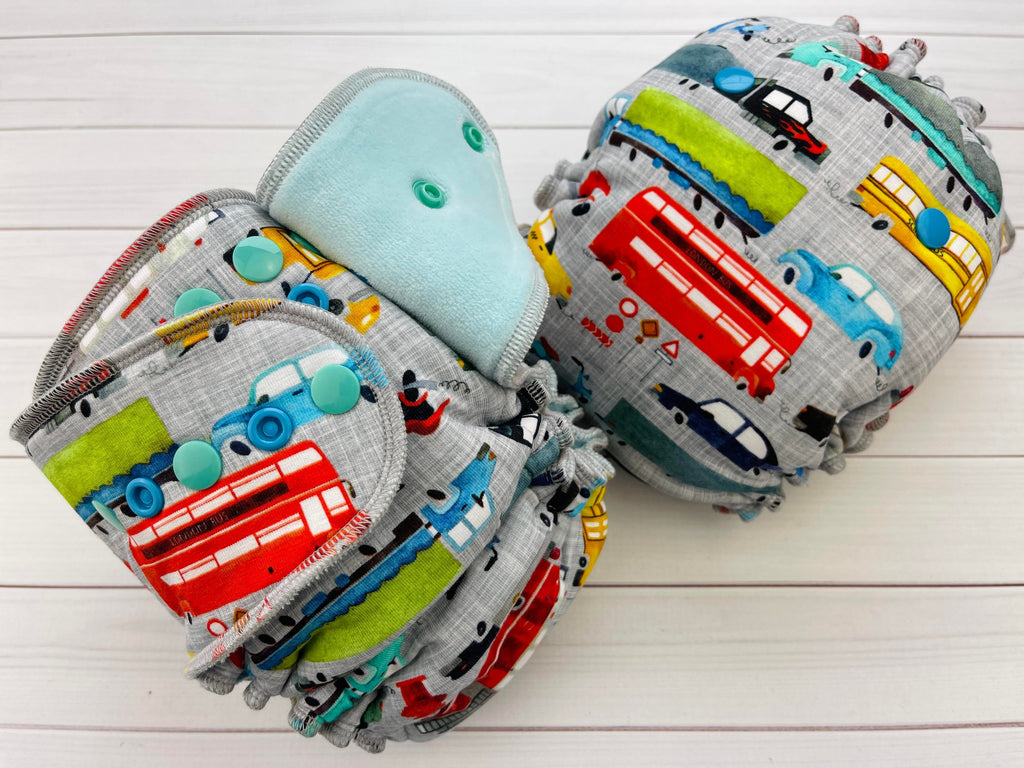 Lilly & Frank cloth diaper Traffic Jam Toddler Diaper