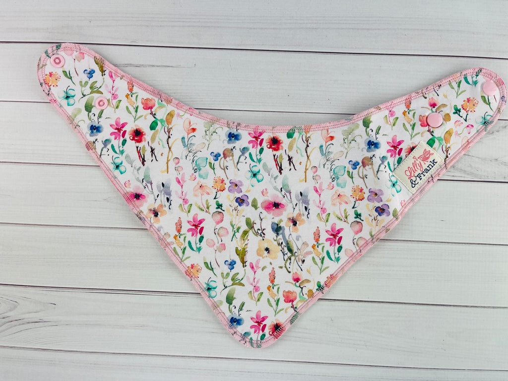 Lilly & Frank Nora / Serged / Blush Reversible Bibs
