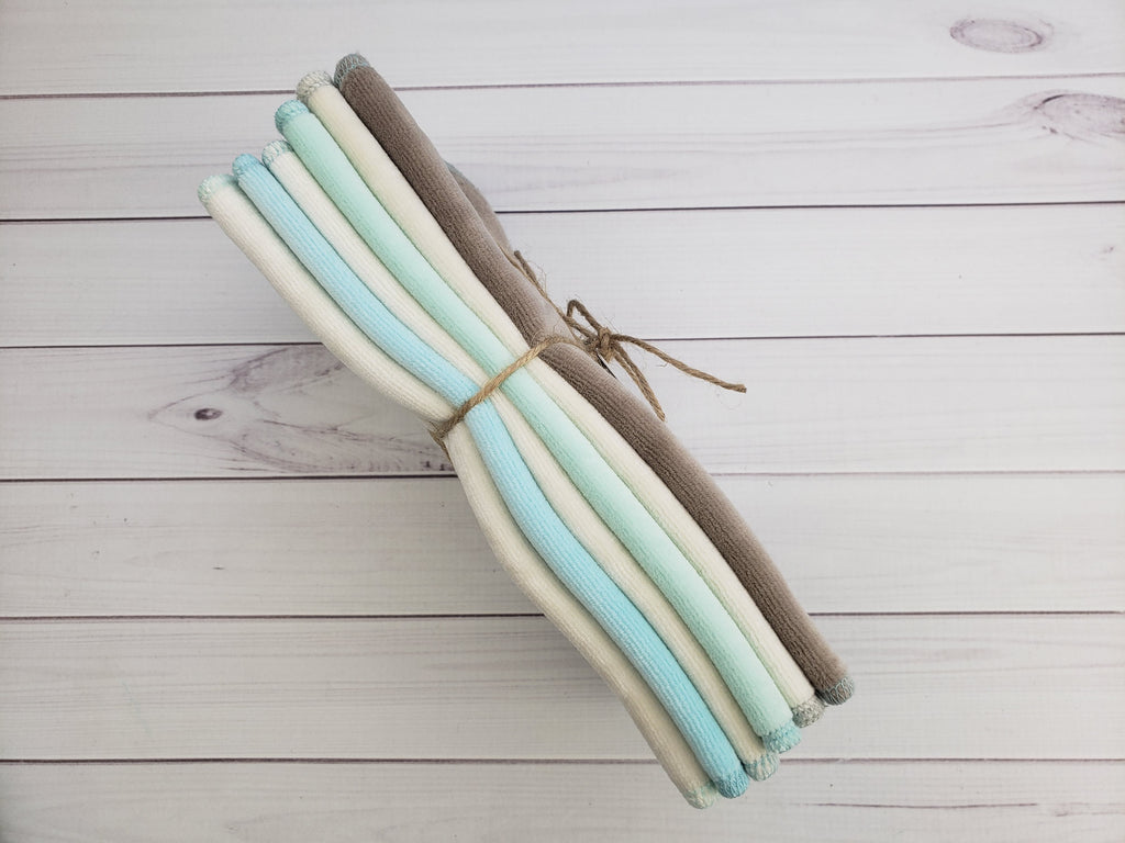 Lilly & Frank Wipes Neutral Mix (no pinks & purples) Organic Velour Full Size Wipes