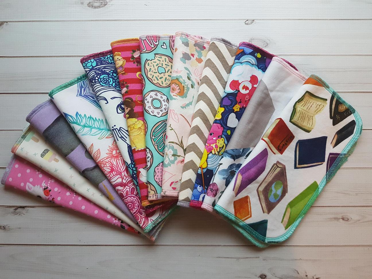 Lilly & Frank Wipes Pinks/Purples  & Neutrals Cloth Wipes