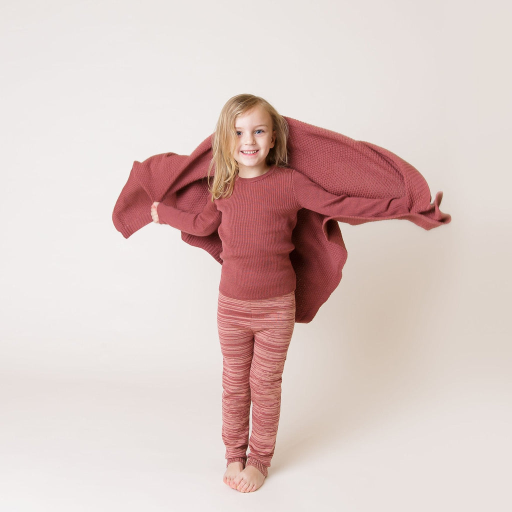 Sloomb wool pants ROSE MARL / 0-6 Sloomb Playwoolies