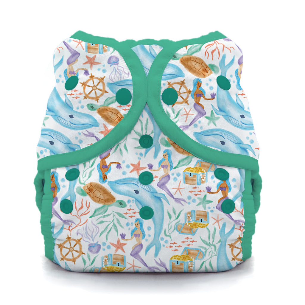 Thirsties Diaper Cover Mermaid Lagoon Thirsties Duo Wrap ~ Size Two Snap